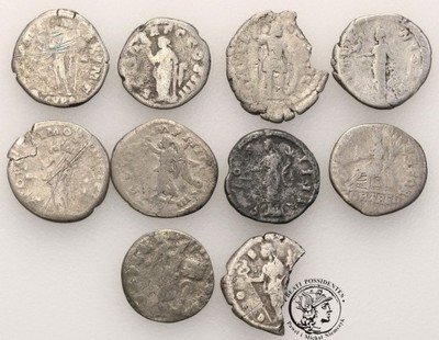 Rzym denary srebrne lot 9 i 1/2 szt. st.5