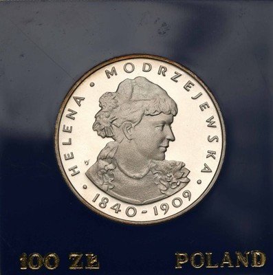 100 złotych 1975 Modrzejewska st.L