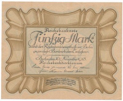 Banknot Niemcy Weimar 50 Mark 1918 st.1-