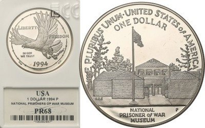 USA 1 dolar 1994 muzeum wojenne st.L