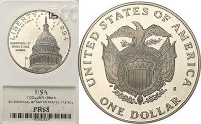 USA 1 dolar 1994 Kapitol Stanów Zjednoczonych st.L
