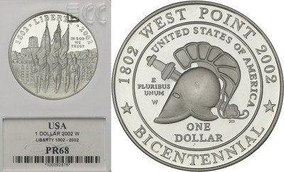 USA 1 dolar 2002 Liberty 1802-2002 West Point st.L