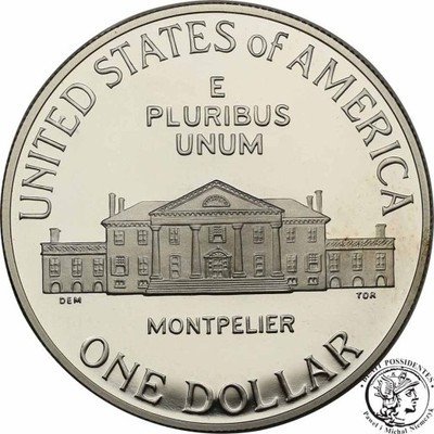 USA 1 dolar 1993 Karta Praw - James Madison st. L