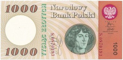 Banknot 1.000 złotych 1965 Kopernik IDEALNY UNC