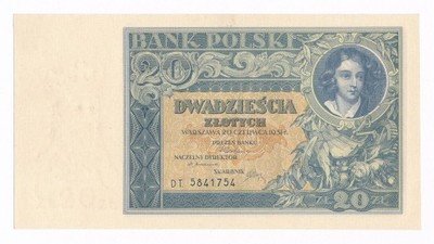 Banknot 20 złotych 1931 DT (UNC) IDEALNY