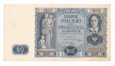 Banknot 20 złotych 1936 BP (UNC-) IDEALNY
