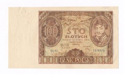 Banknot 100 złotych 1934 AŁ (UNC) PIĘKNY