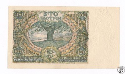 Banknot 100 złotych 1934 AŁ (UNC) PIĘKNY