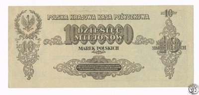 RZADKIE 10 milionów marek polskich 1923 B PIĘKNE