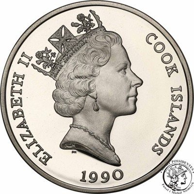 Wyspy Cook'a / Cook Isl. 50 dolarów 1990 małpa stL