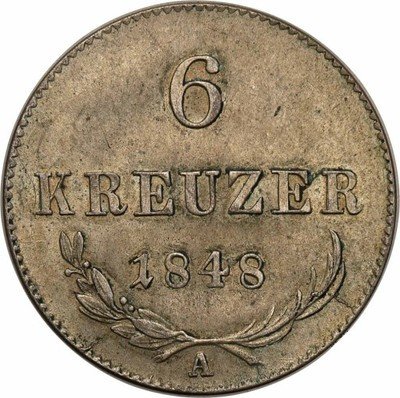 Austria 6 Krajcarów 1848 A Ferdynand II st.1/1-