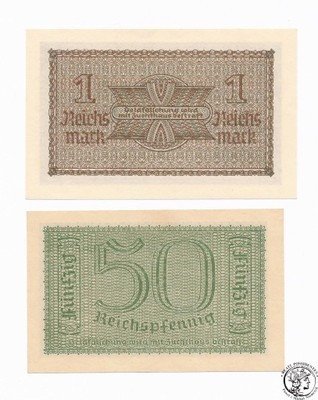 Niemcy 50 Fenigów + 1 Marka (1940 r.) PIĘKNE st.1