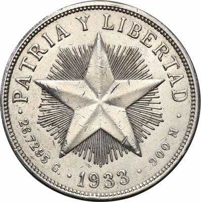 Kuba 1 Peso 1933 st.3