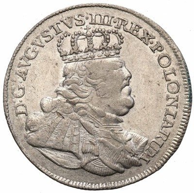 August III Sas ort 1754 Lipsk st.1- PIĘKNY
