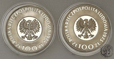 100 złotych 1973 + 1974 Kopernik zestaw 2 szt st.L