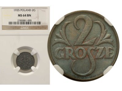 2 grosze 1935 NGC MS64 BN (2 MAX)
