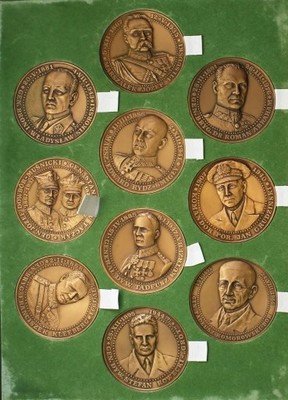 Medale 10 sztuk RÓŻNE Sikorski, Piłsudski st.1