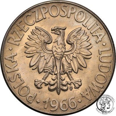 10 złotych 1966 Kościuszko st.1 PIĘKNE