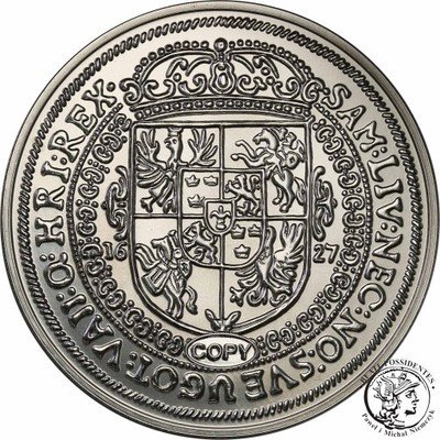 KOPIA Talar 1627 Zygmunt III Waza SREBRO st.1
