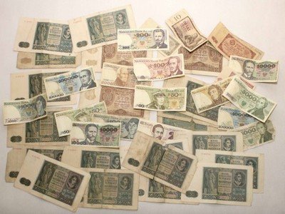 DUŻY zestaw POLSKA różne banknoty 42 sztuki
