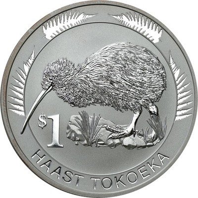 1 dolar 2008 Kiwi uncja czystego srebra st.1