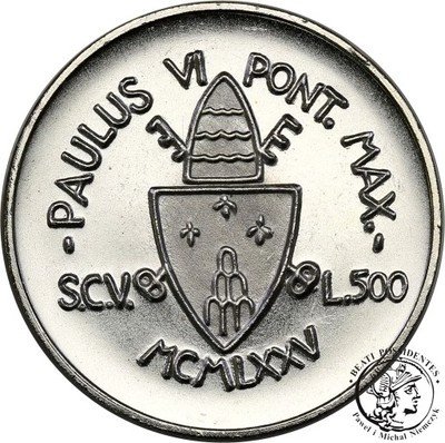 Watykan 500 Lire 1975 Paweł VI st.1