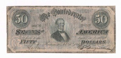 USA Confeder. Richmond 50 dolarów 1864 st. 4