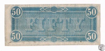 USA Confeder. Richmond 50 dolarów 1864 st. 4