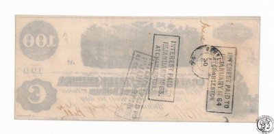 USA Confeder. Richmond 100 dolarów 1862 st. 2