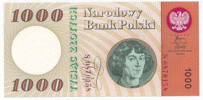 Banknot 1000 złotych 1965 Kopernik IDEALNY UNC