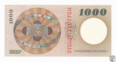 Banknot 1000 złotych 1965 Kopernik IDEALNY UNC