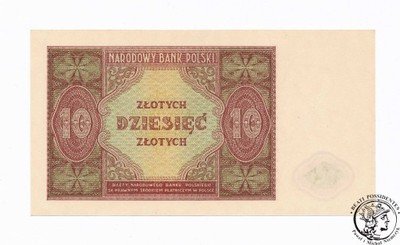 RZADKI Banknot 10 złotych 1946 (UNC) IDEALNY