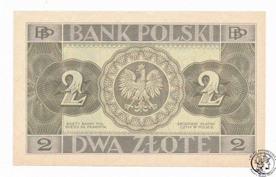 Banknot 2 złote 1936 DN (UNC) PIĘKNY
