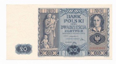 Banknot 20 złotych 1936 CE (UNC) IDEALNY