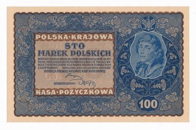 Banknot 100 marek polskich 1919 (UNC) PIĘKNY