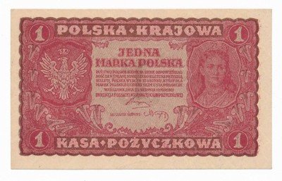 Banknot 1 marka polska 1919 (UNC) PIĘKNY