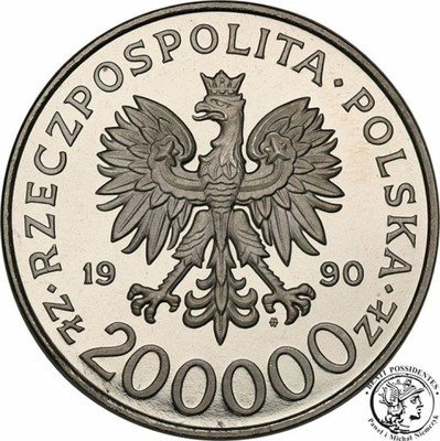 PRÓBA Nikiel 200 000 zł 1990 Bór Komorowski st.L