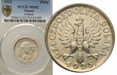 1 złoty 1925 PCGS MS62