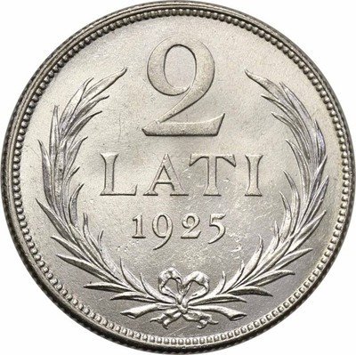 Łotwa 2 Lati 1925 st. 1 IDEALNE