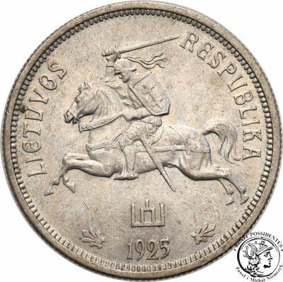 Litwa 5 Litai 1925 st. 1- PIĘKNE