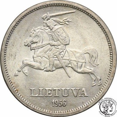Litwa 5 Litai 1936 st. 1- PIĘKNE