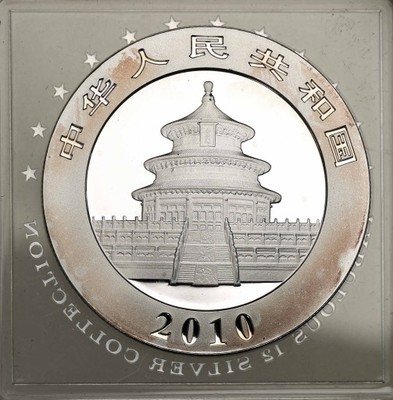 Chiny 10 Yuanów 2010 uncja czystego srebra st.1