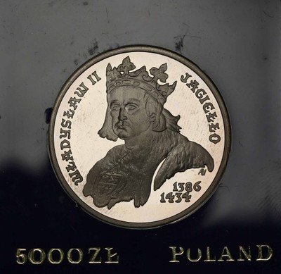 5000 złotych 1989 Jagiełło popiersie st.L/L-