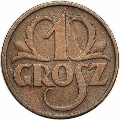 1 grosz 1930 NAJRZADSZY st.1-