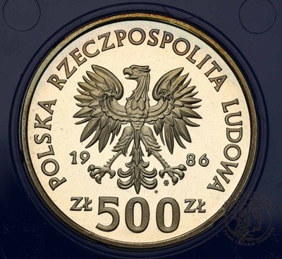 500 złotych 1986 Sowa z młodymi st.L