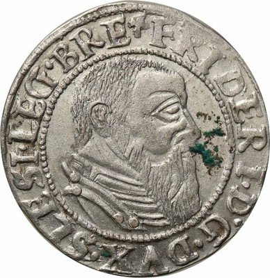 Śląsk Fryderyk II grosz 1544 Legnica st.3+