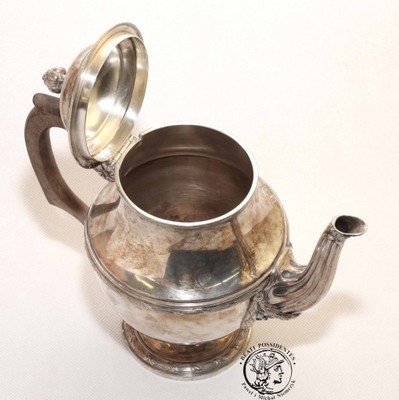 Francja piękny czajnik do kawy SREBRO XIX wiek