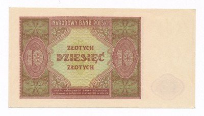 RZADKI Banknot 10 złotych 1946 (UNC-) PIĘKNY