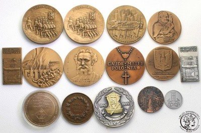 Medale 15 sztuk RÓŻNE Piłsudski, Jan Paweł II st.1