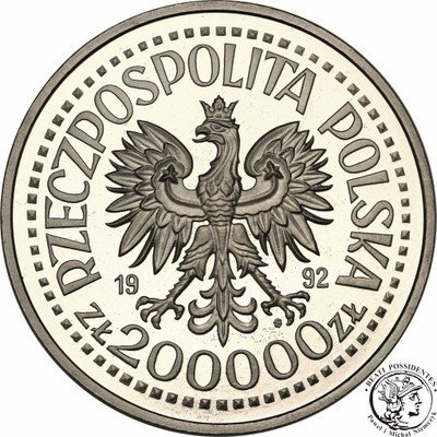 PRÓBA Nikiel 200 000 zł 1992 Odkrycie Ameryki st.L